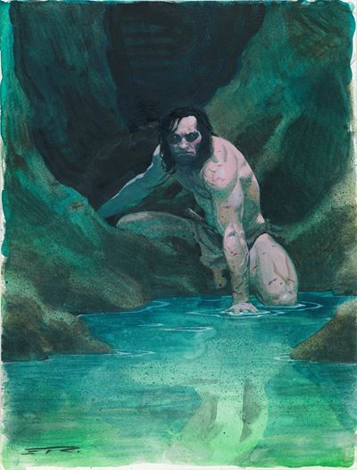 Tarzan Lord of the Apes, acquerello su cartoncino, 2015
