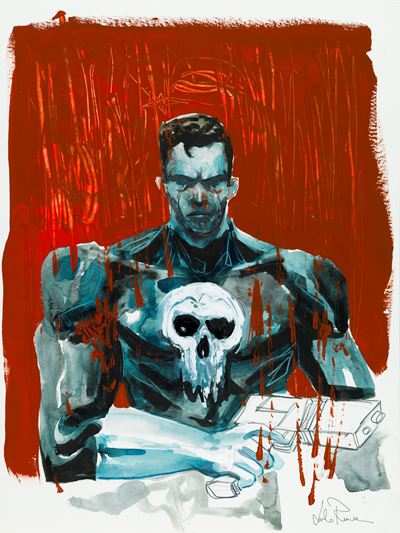 The Punisher - Tecnica mista su cartoncino