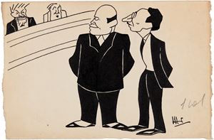 Mussolini e Bianchi alla camera