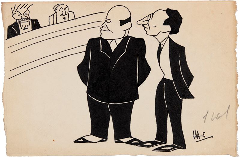 Mussolini e Bianchi alla camera