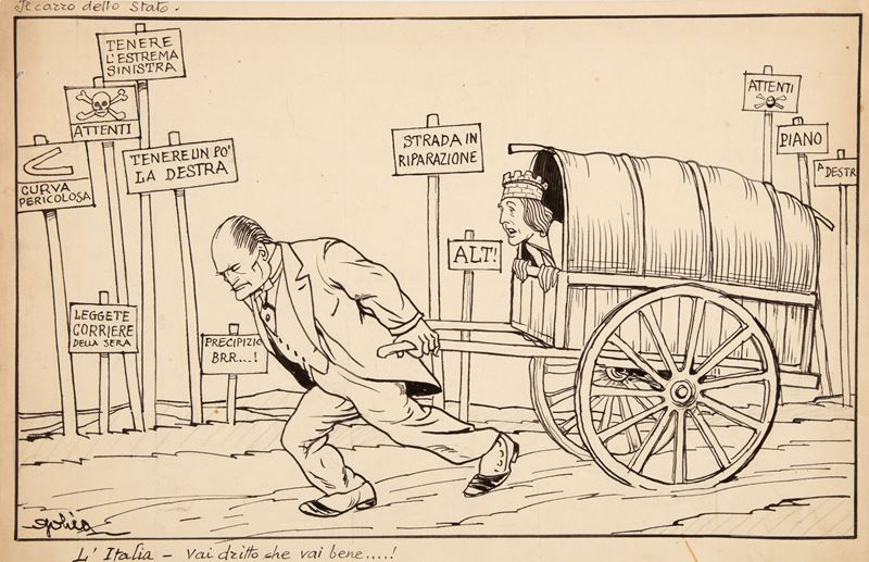 Il carro dello stato: L'Italia - vai dritto che vai bene…!