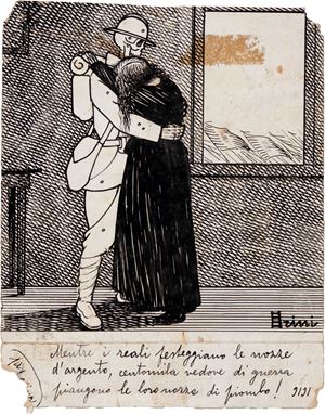 Mentre i reali festeggiano le nozze d'argento, centomilia vedove di guerra piangono le loro nozze di piombo!