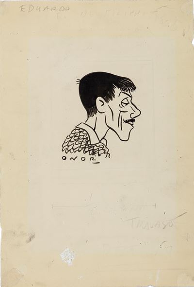 Sei disegni originali - matita, china e acquerello su cartoncino, anni '40