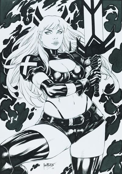 X-Men - Magik, matita e china su cartoncino