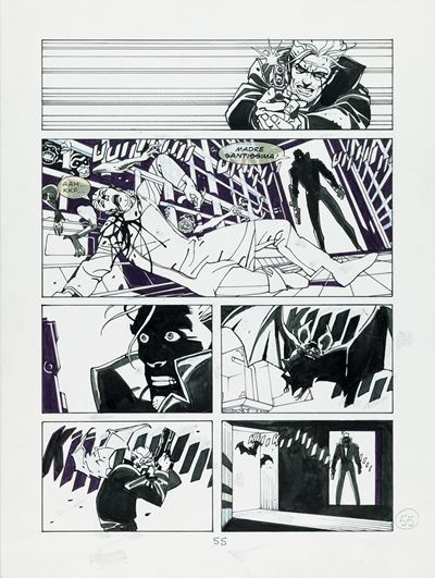 Nathan Never - Tavola originale, matita e china su cartoncino