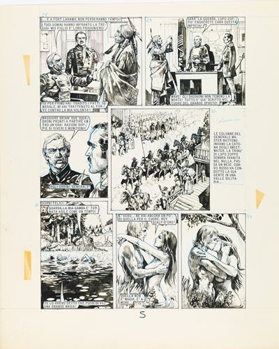 Storie del Far West, pastello e china su cartoncino