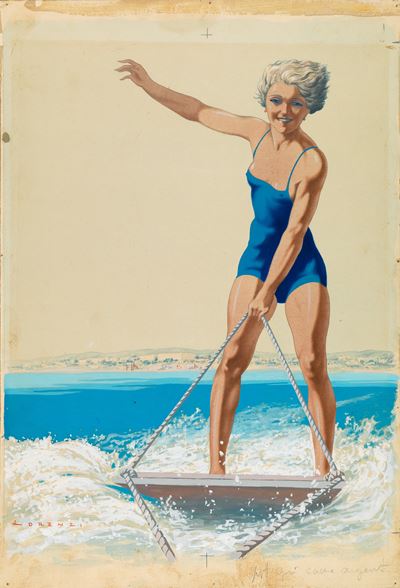 Riviera Adriatica, tempera su cartoncino