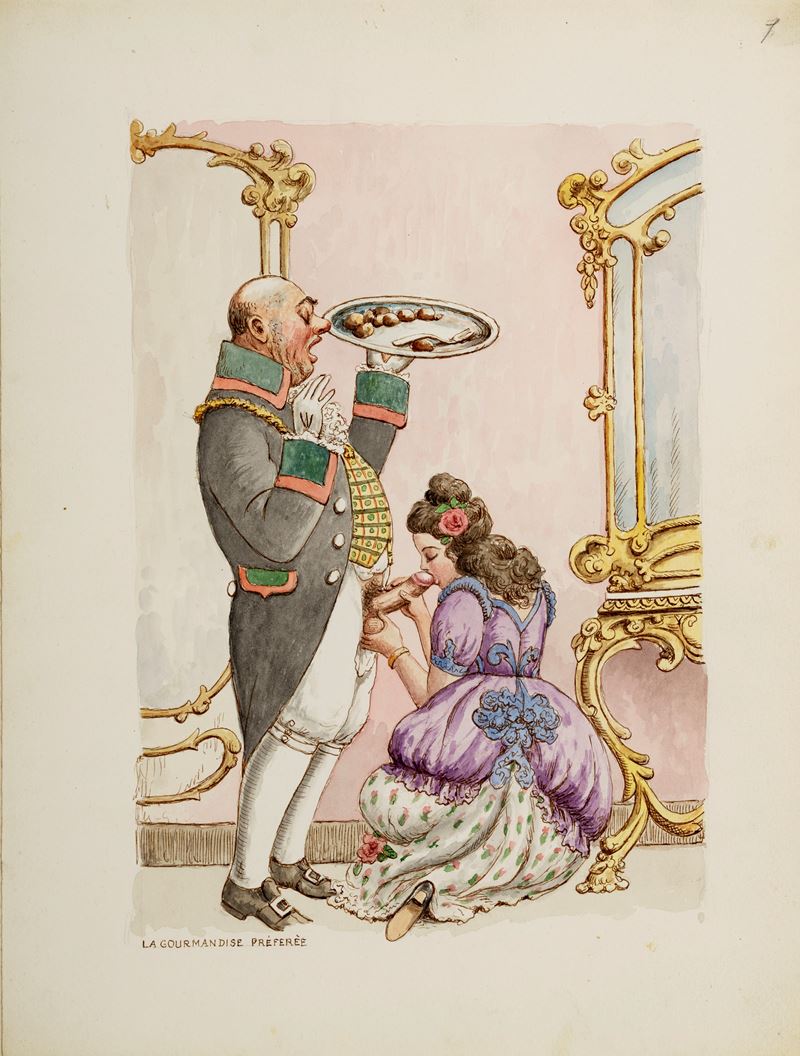 a.n.I. (autore Non Identificato) - Illustrazioni erotiche, La gourmandise préférée (Il mio dolcet...