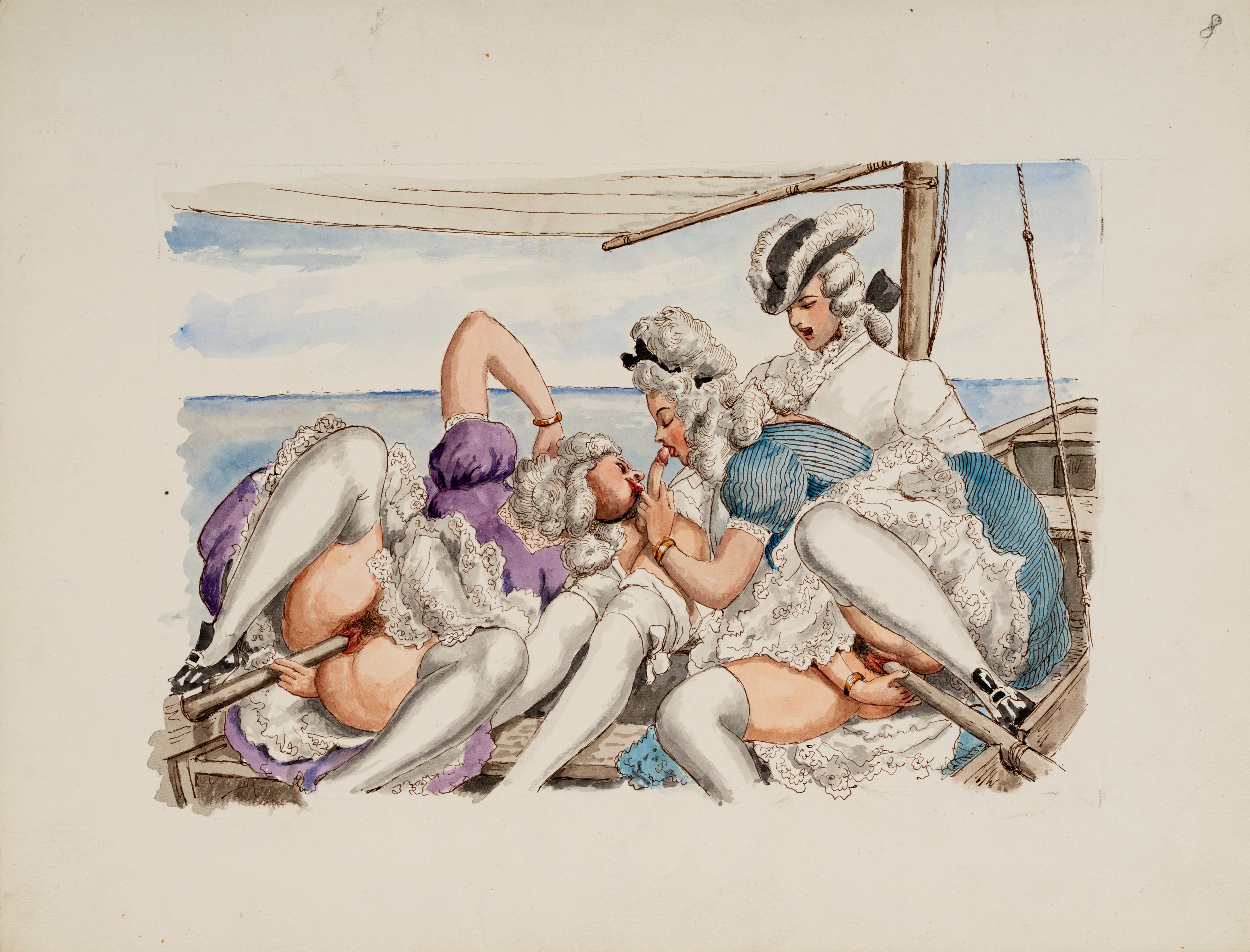 a.n.I. (autore Non Identificato) - Illustrazioni erotiche, La gourmandise préférée (Il mio dolcet...