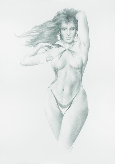 Vampirella - matita su cartoncino, anni 2000