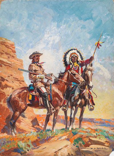 Buffalo Bill - olio su cartone