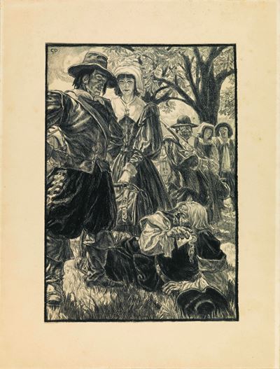 Briganti - matita e carboncino su carta, 1921
