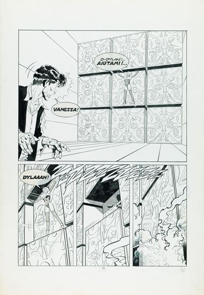 Dylan Dog - Horror Paradise, matita e china su cartoncino