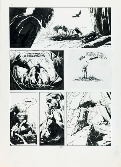 Dylan Dog - Fratelli di un altro tempo, matita e china su cartoncino