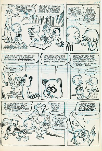 Pogo Possum n. 1, pastello e china su cartoncino