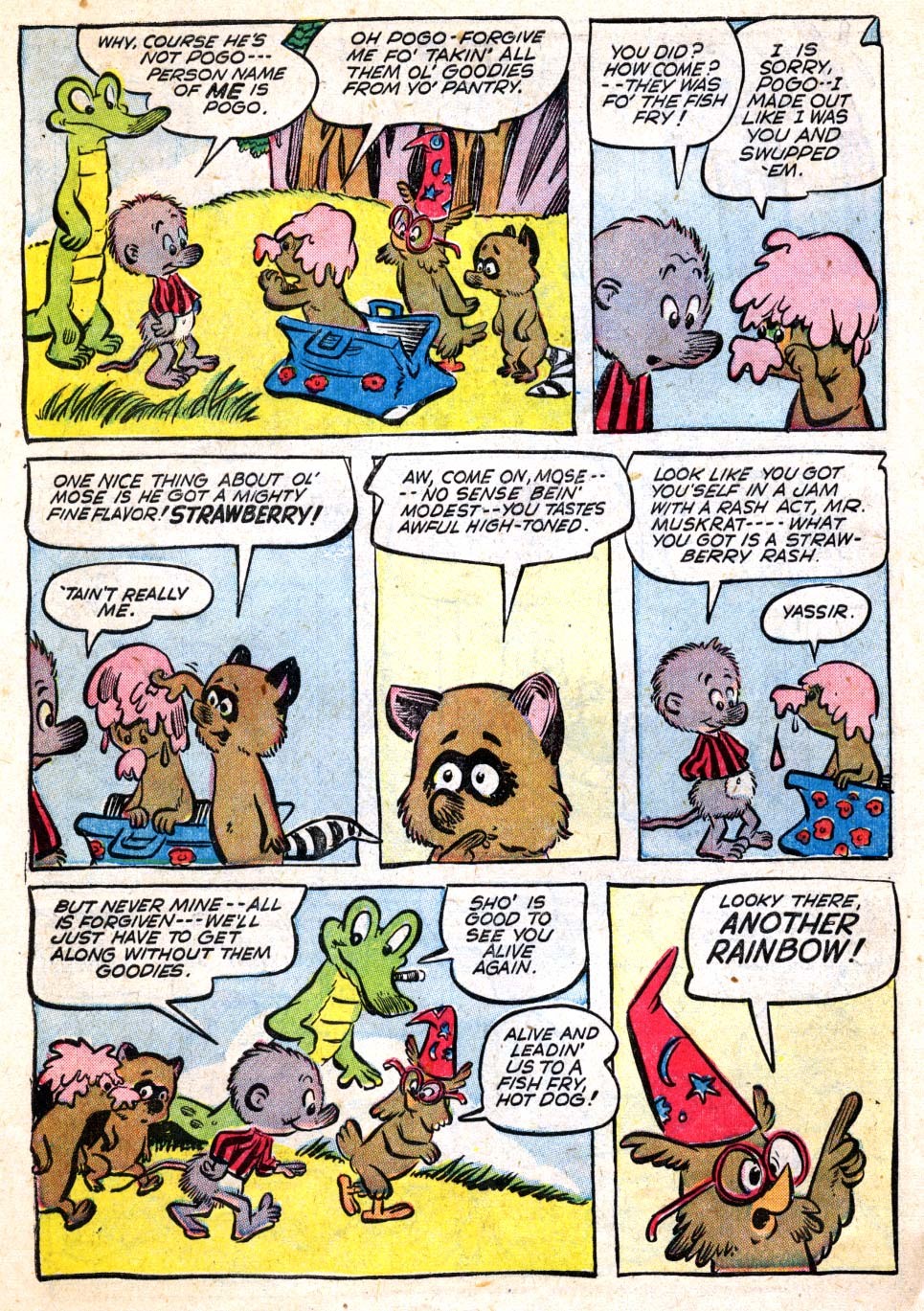 Walt Kelly - Pogo Possum n. 1, pastello e china su cartoncino