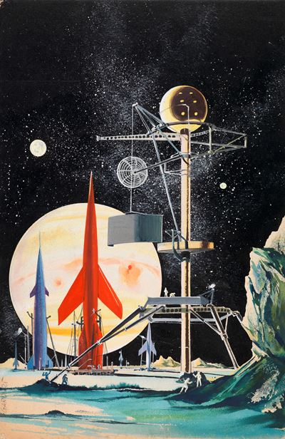 Cosmo - I cacciatori di meteore, tempera su cartone