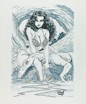 Cavewoman & Dinosaur