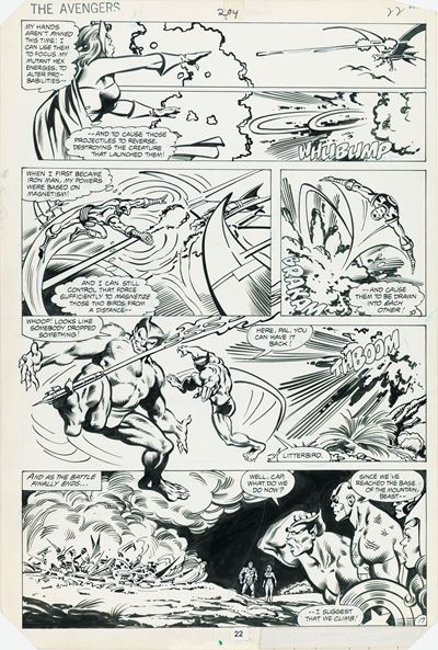 Avengers - Claws Across the Water!, matita e china su cartoncino Marvel