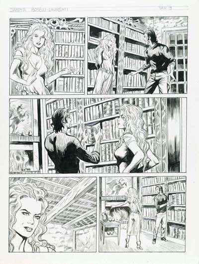 Dampyr - Il segreto di Amber Tremayne, matita e china su cartoncino