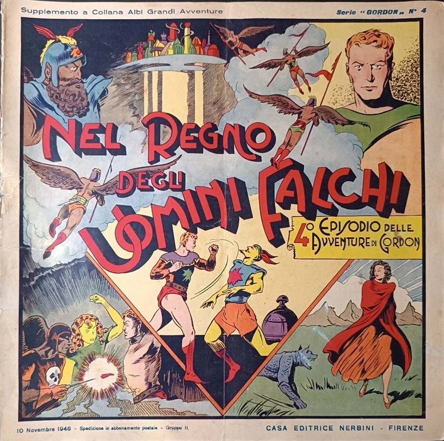 a.n.I. (autore Non Identificato) - Originale di copertina di Flash Gordon, Nel Regno degli Uomini...