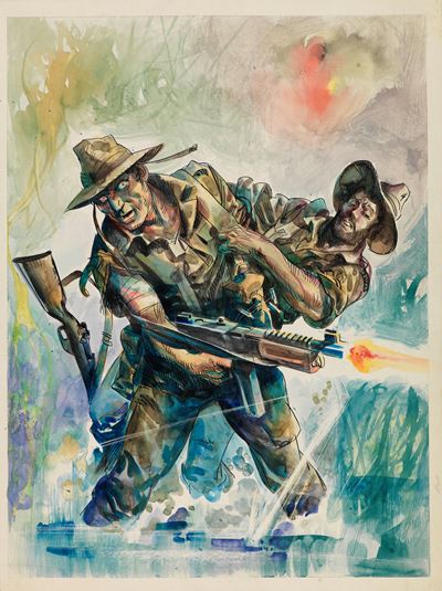 Reportage: Racconti di guerra illustrati, china e acquerello su cartone