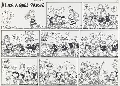 Alice a quel paese - Matita e china su cartoncino