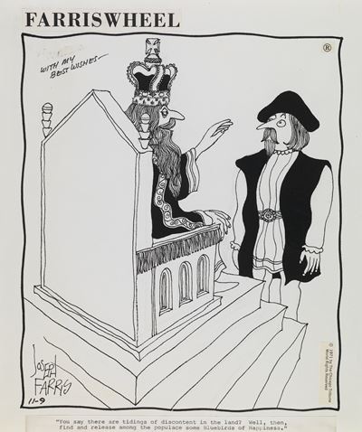 Farris Wheel, matita e china su carta, 1971