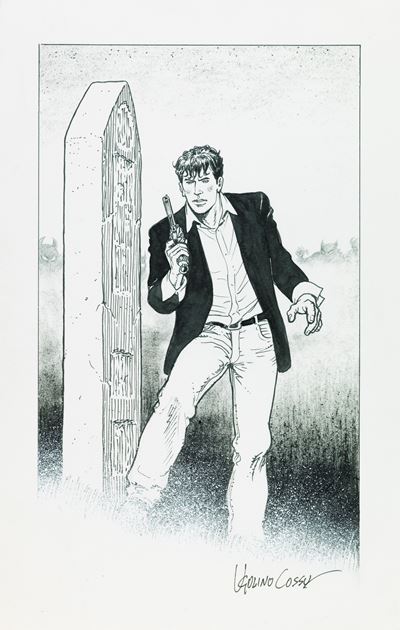 Illustrazione originale per Dylan Dog