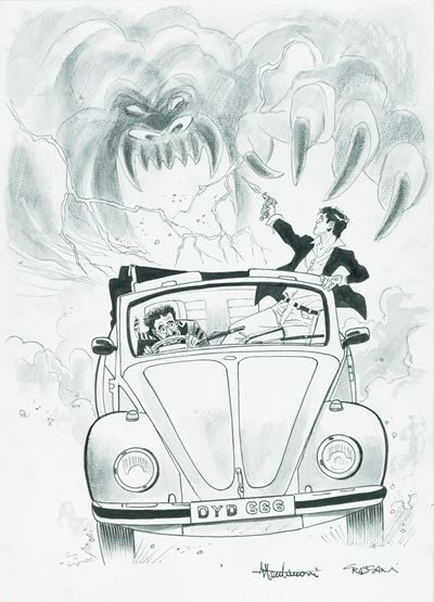 Dylan Dog, matita, china e acquerello su cartoncino