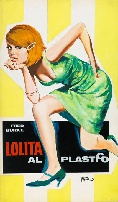 Copertina per 'Lolita al plastico', tempera su cartone