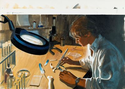 L'onere della prova, tempera su cartone