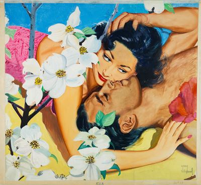 Lovers, tempera su cartoncino