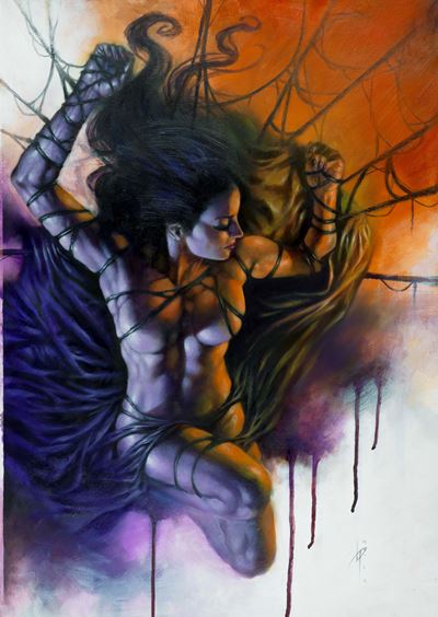Penelope, olio su cartone