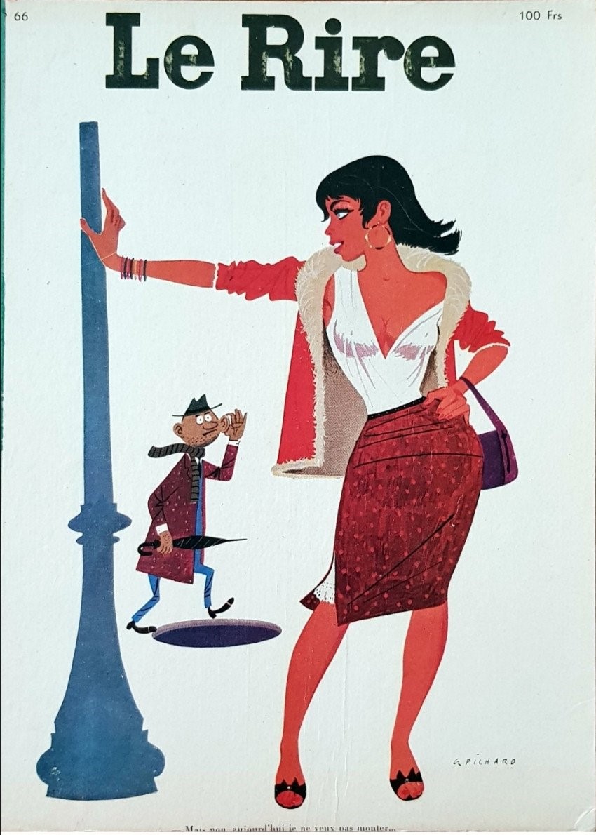 Georges Pichard - Le Rire 66, tempera su cartoncino
