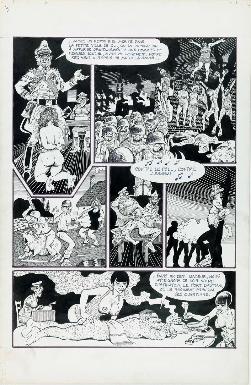 Georges Pichard - Ceux–là, matita e china su cartone