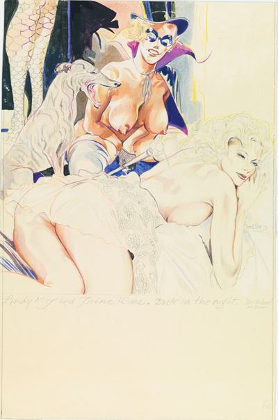 Lindy May and Iréne Kane, matita e acquerello su cartoncino
