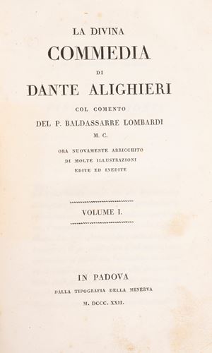 La Divina Commedia...col comento del P. Baldassarre Lombardi