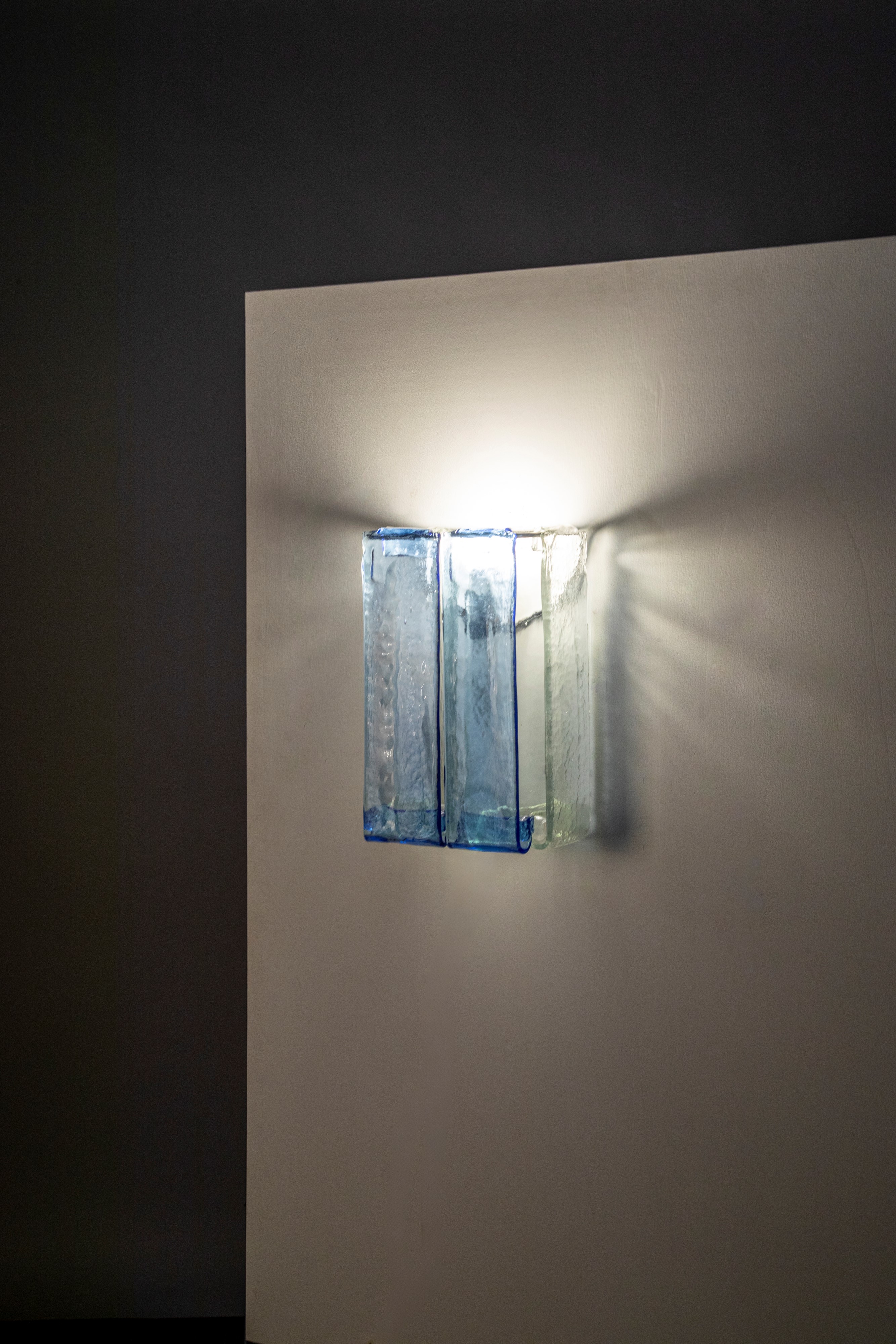Renato Toso - Applique scultura modello 'Laguna', metallo cromato e vetro, 1968