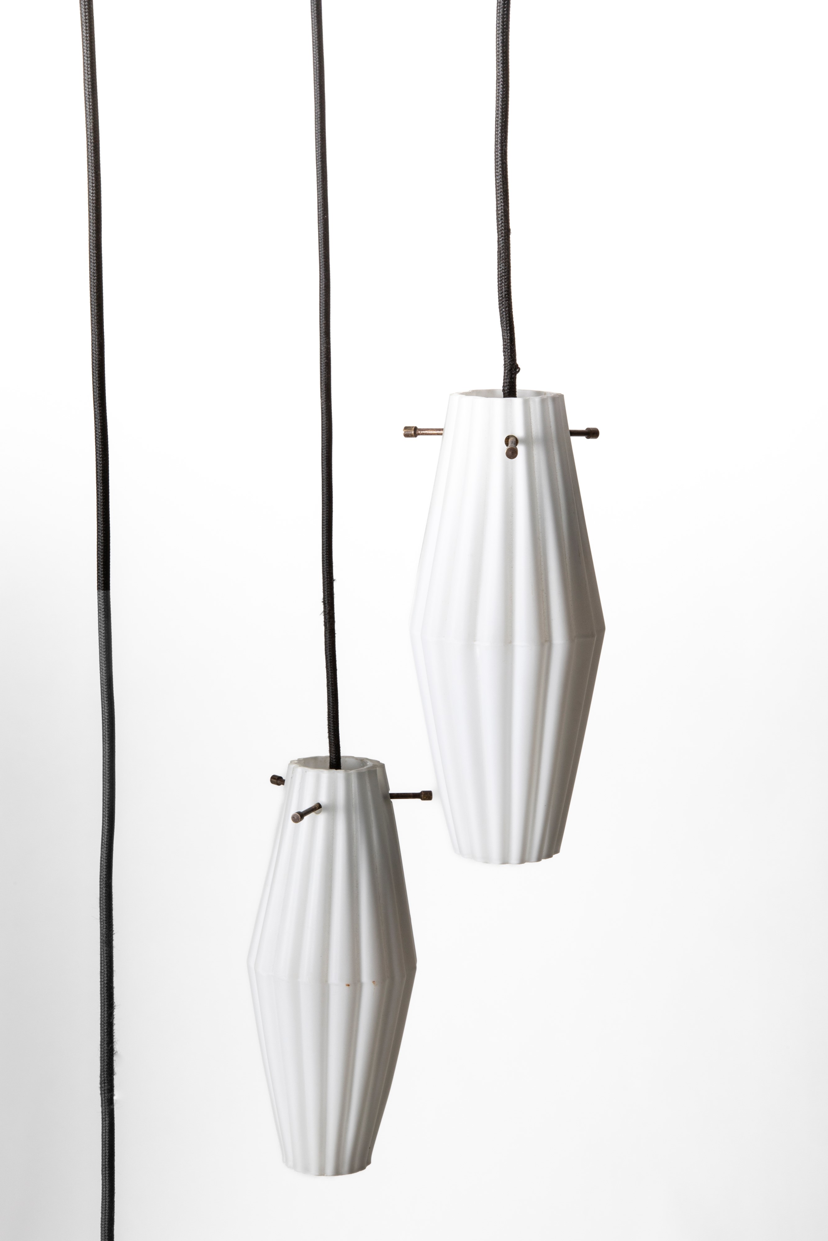 Manifattura Italiana - Lampada a sospensione, design anni '60, vetro e ottone