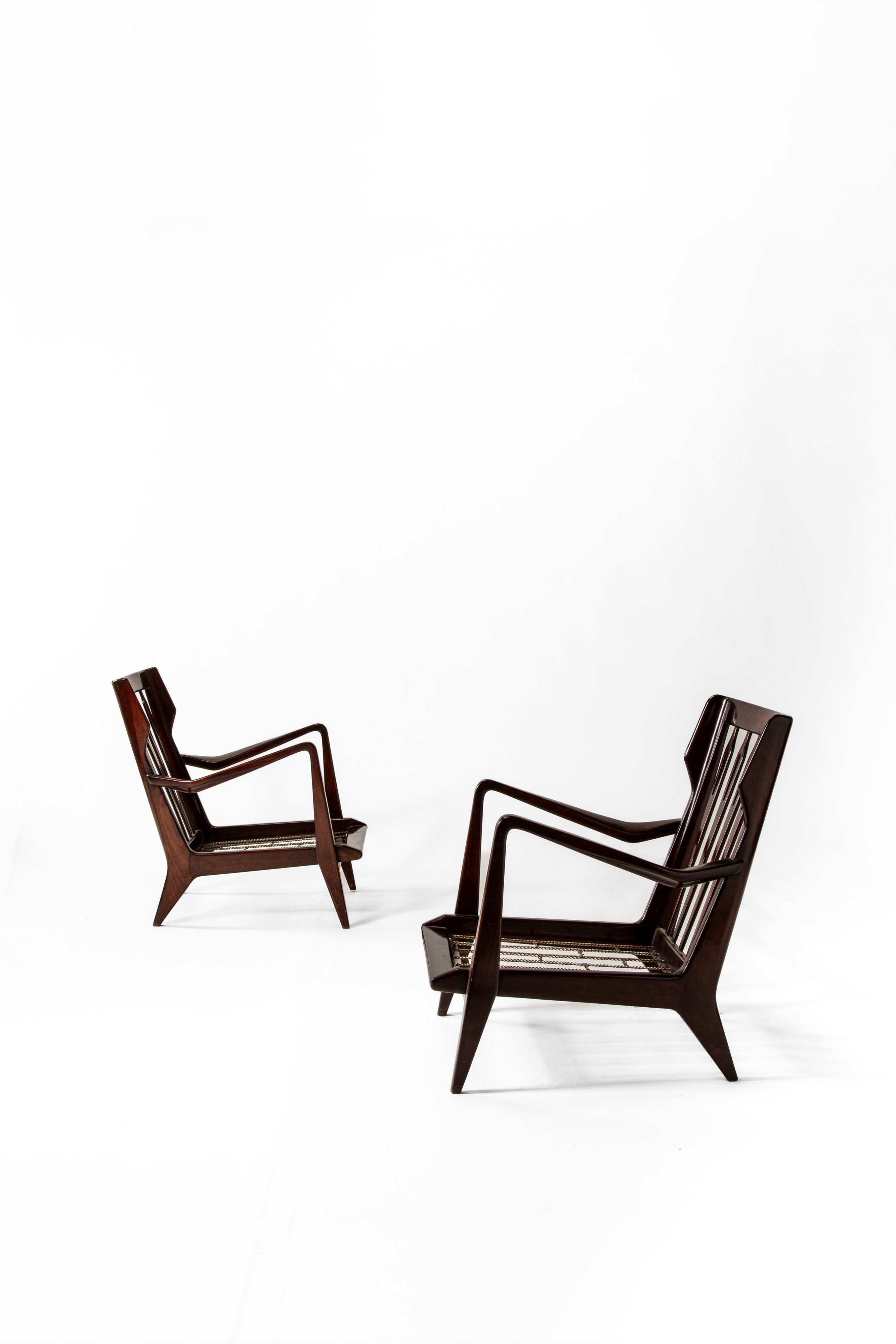 Gio Ponti - Coppia di poltrone modello n. 516