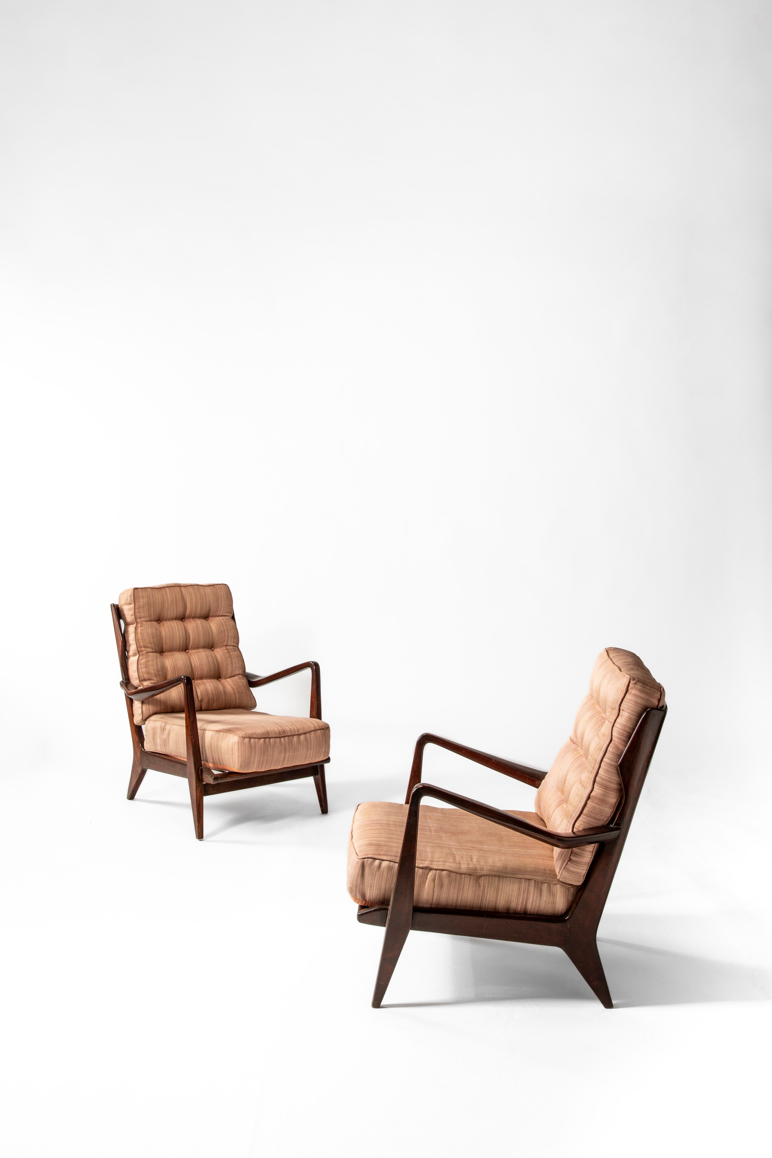 Gio Ponti - Coppia di poltrone modello n. 516