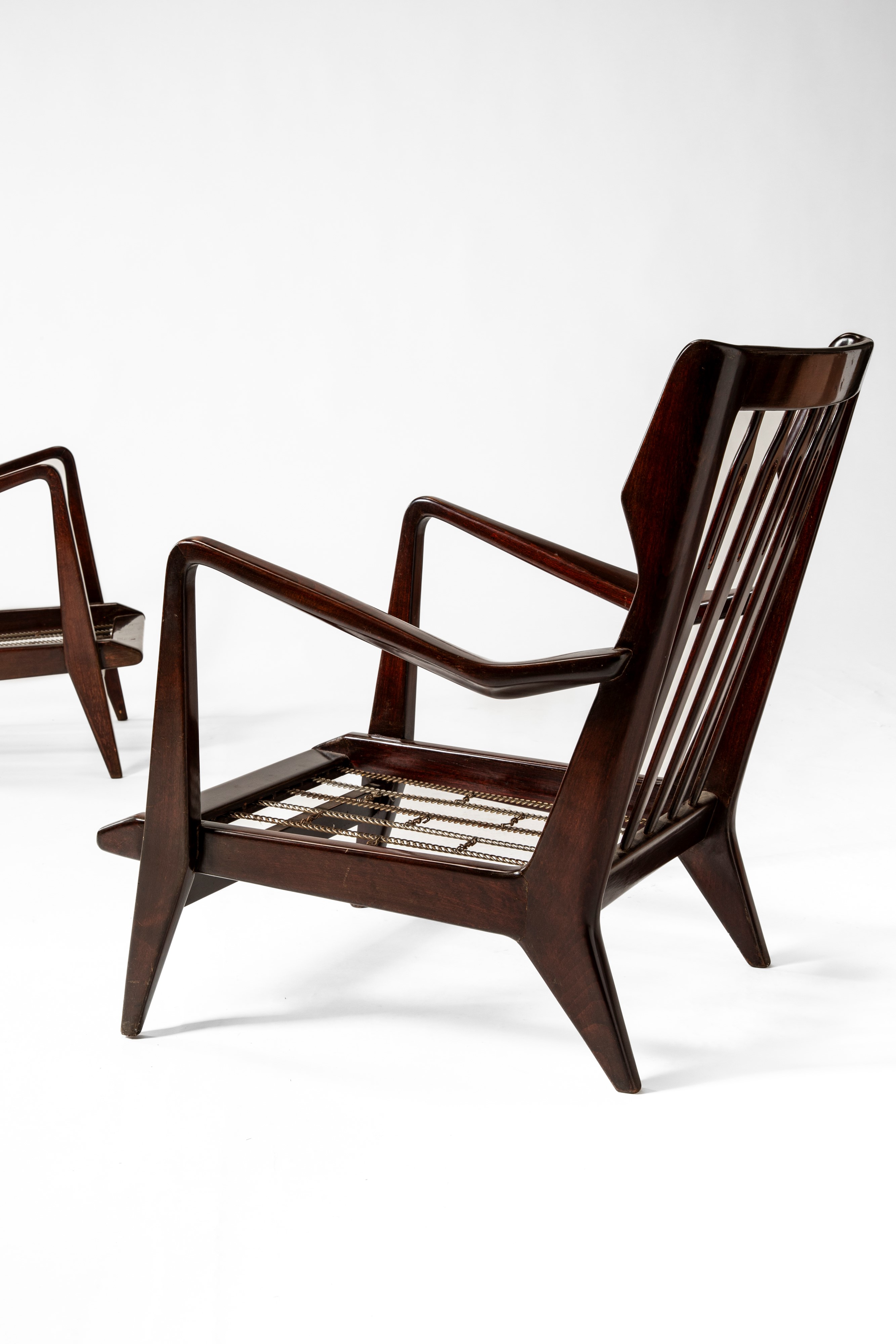 Gio Ponti - Coppia di poltrone modello n. 516
