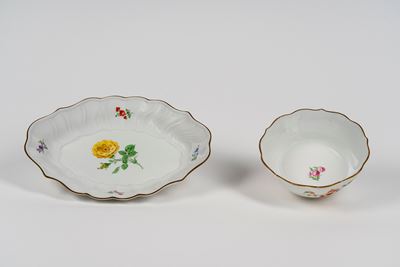 Meissen, Ciotola e vassoietto ovale (fine XIX - XX secolo)