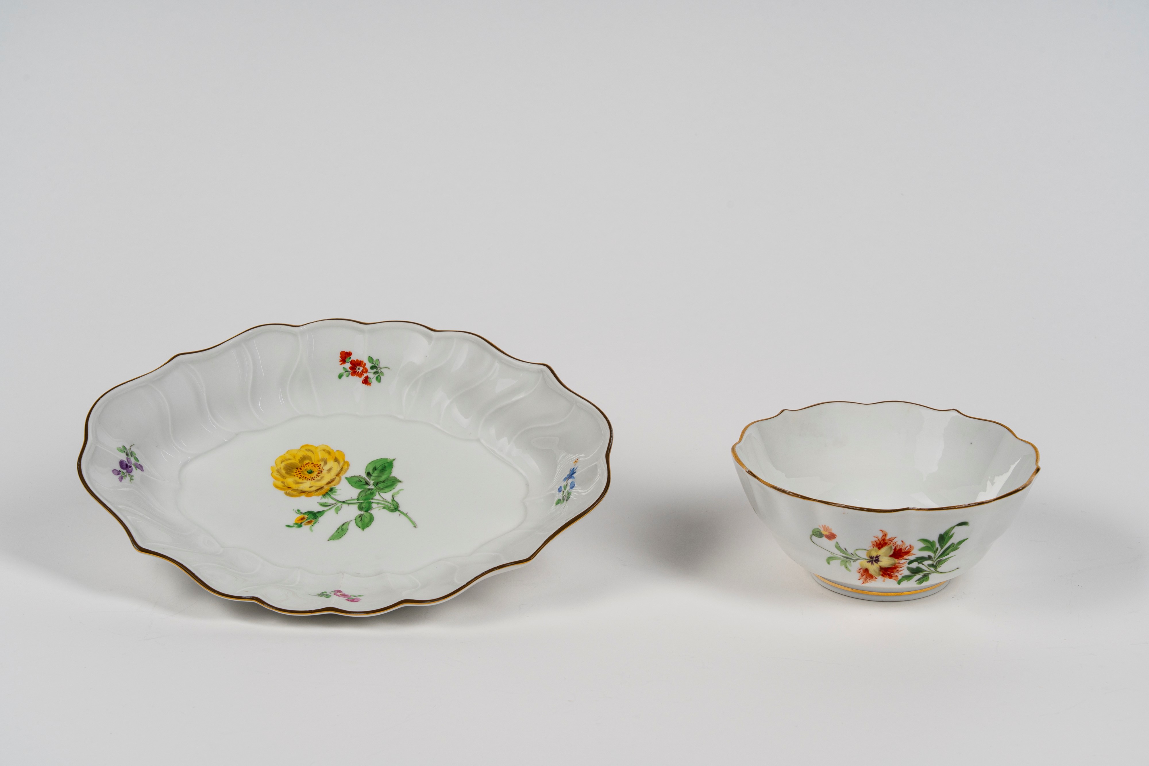 Meissen, Ciotola e vassoietto ovale (fine XIX - XX secolo)