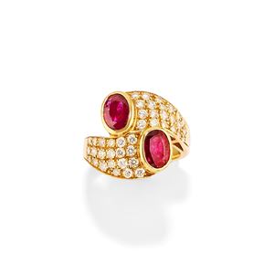 Anello con rubini