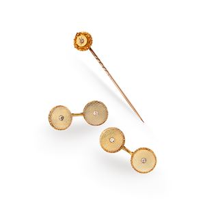 Cufflinks and pin