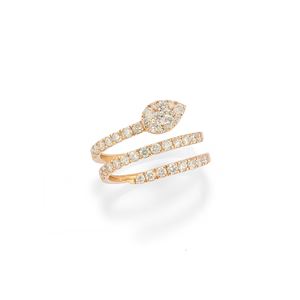 Anello serpente con diamanti