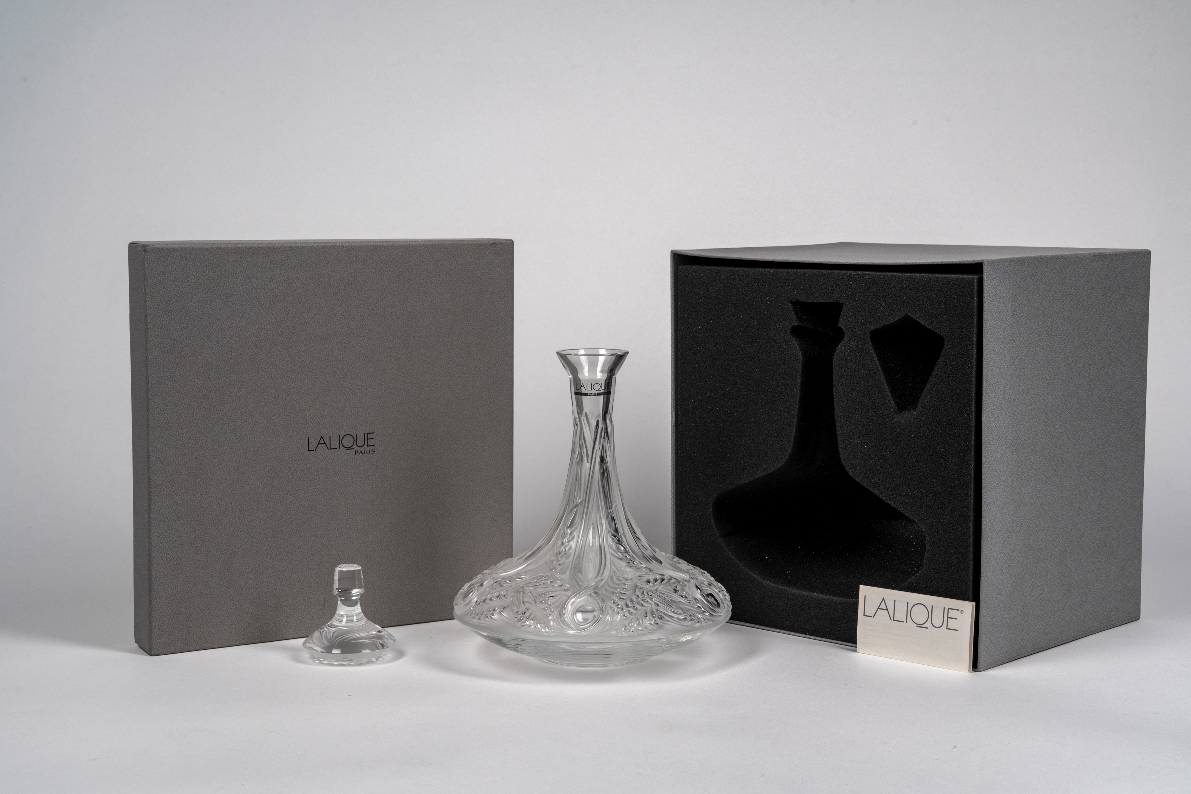 Lalique. Carafe À Décanter "epis" in Cristallo Trasparente, 2001