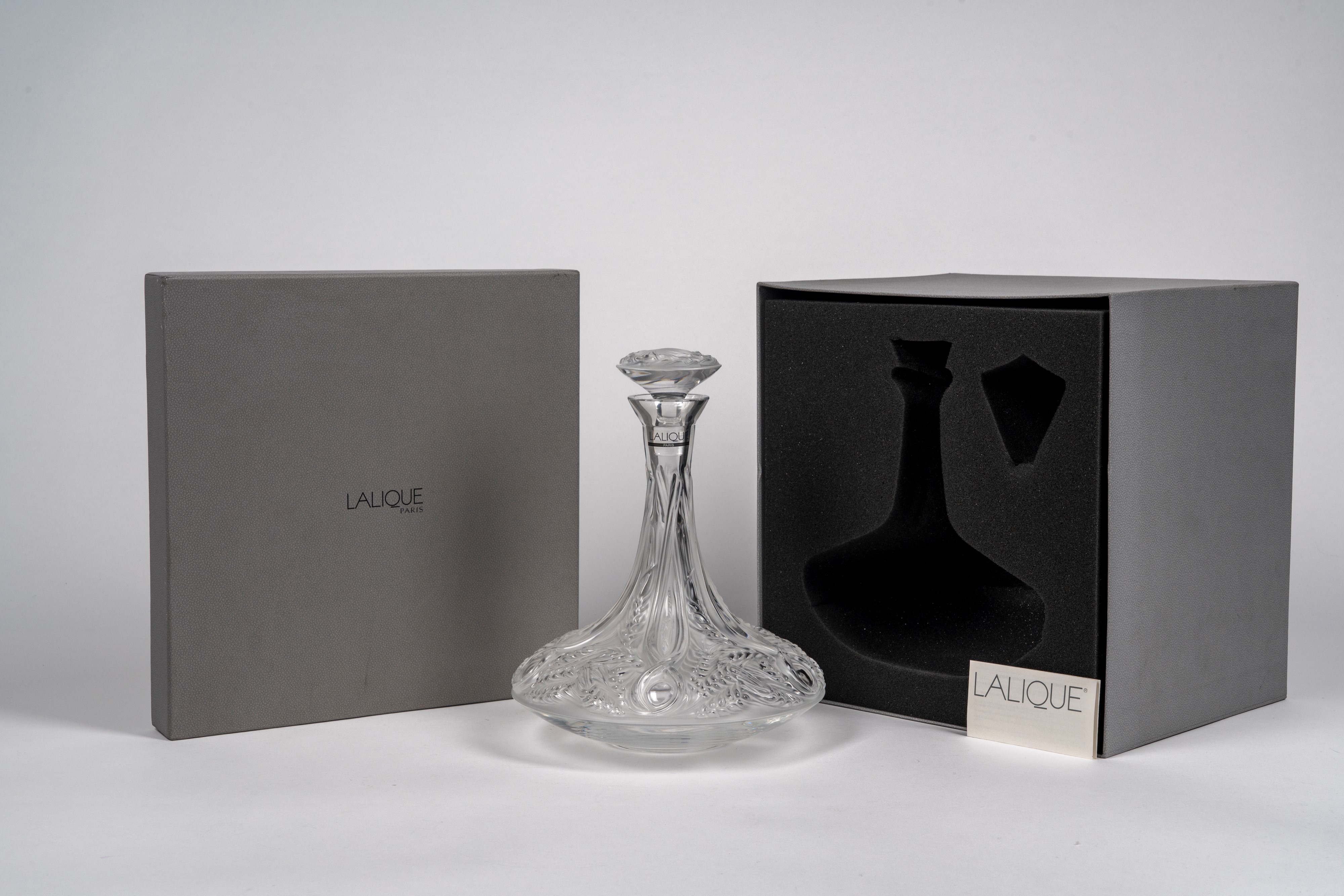 Lalique. Carafe À Décanter "epis" in Cristallo Trasparente, 2001